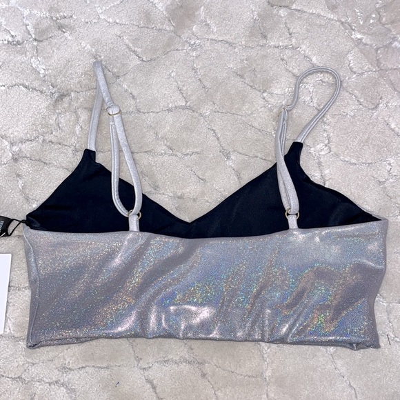 Beach Riot Georgia Top Hologram Stardust NWT Size S - Picture 3 of 12